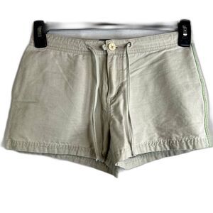Weathervane Jeanswear Beige Retro Y2K Shorts with Side Stripe JRS Size 5